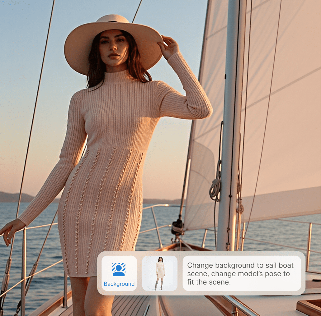 Same product shown with multiple background options
